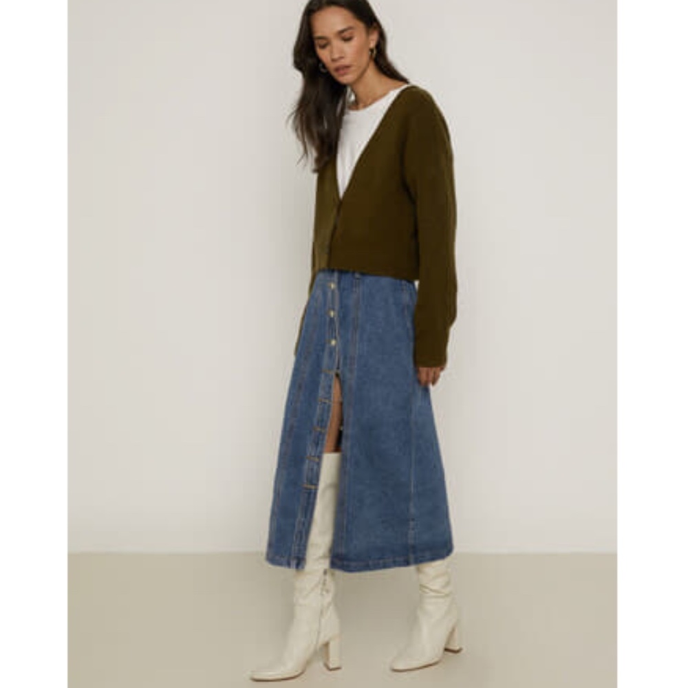 Oak + Fort Denim Skirt